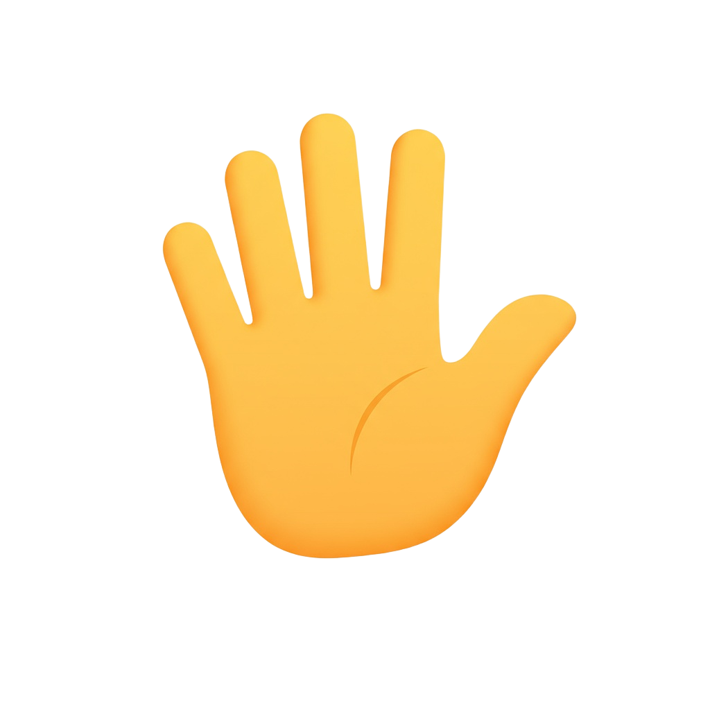 Friendly waving hand