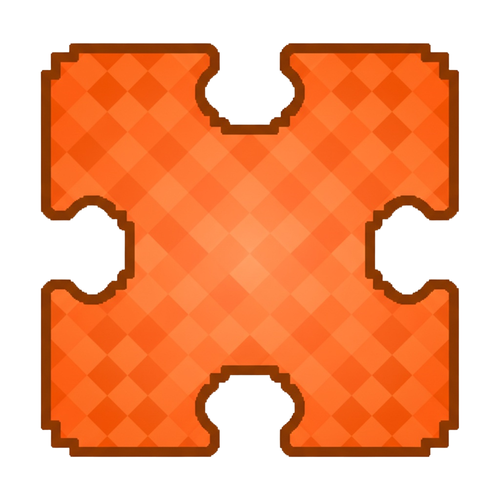 Orange puzzle piece