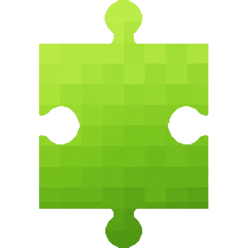 Green puzzle piece