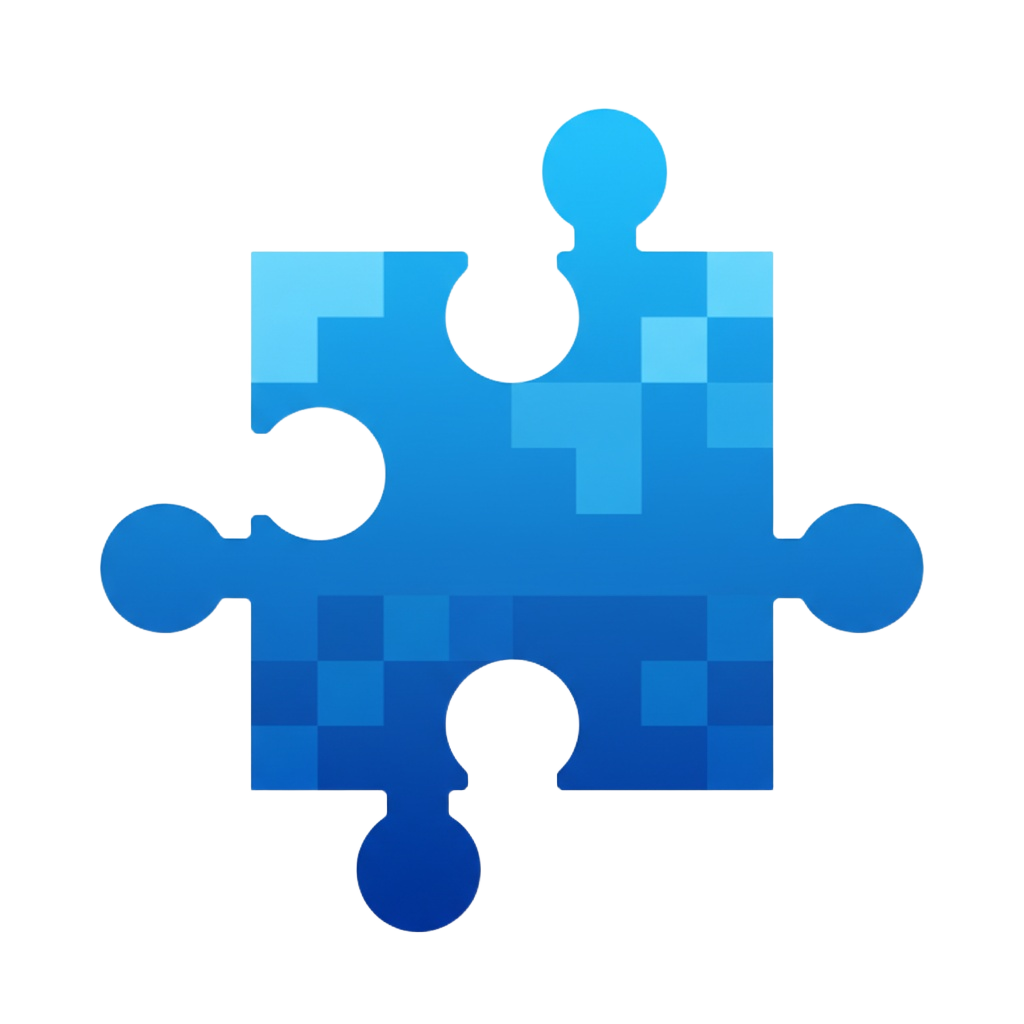 Blue puzzle piece